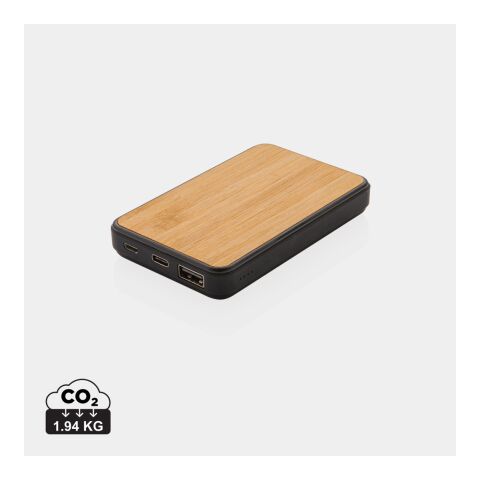 Powerbank de 5.000 mAh de plástico reciclado FSC® y RCS marron | sin montaje de publicidad | no disponible | no disponible