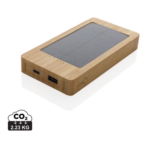 Batería solar de bambú Sunwick 10.000 mah marrón | sin montaje de publicidad | no disponible | no disponible