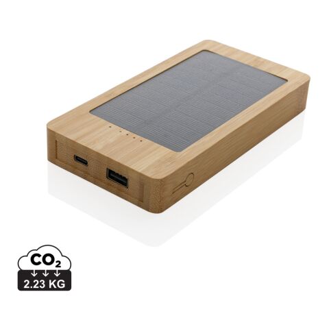 Batería solar de bambú Sunwick 10.000 mah marron | sin montaje de publicidad | no disponible | no disponible