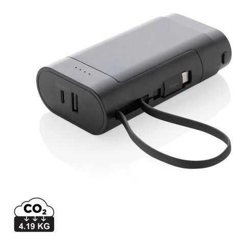 Powerbank con batería extraíble CycleCell de 10.000 mah negro | sin montaje de publicidad | no disponible | no disponible