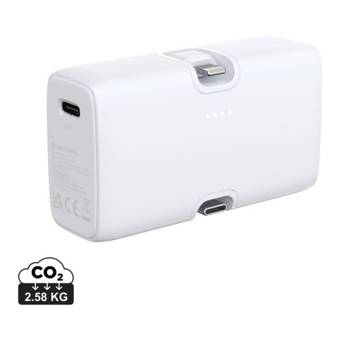 Powerbank Urban Vitamin Los Angeles plástico reciclado RCS blanco | sin montaje de publicidad | no disponible | no disponible