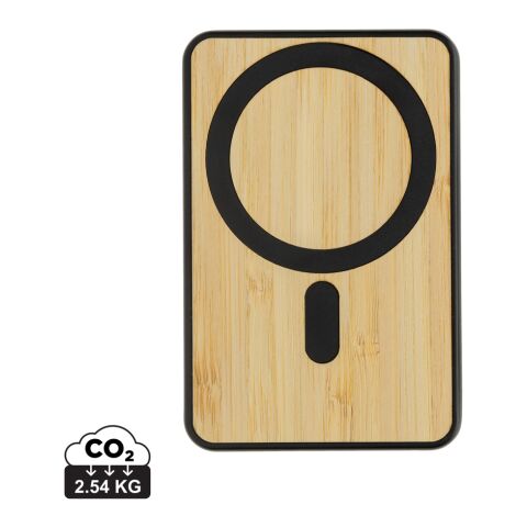 Powerbank magnático bambú Zen RCS rplastic 5.000 mAh negro | sin montaje de publicidad | no disponible | no disponible