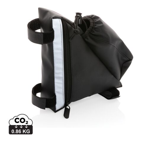 Bolsa bicicleta de alta visibilidad de PU con portabotella negro | sin montaje de publicidad | no disponible | no disponible