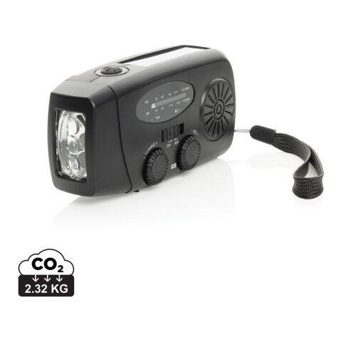 Radio de emergencia plástico reciclado RescueWave RCS negro | sin montaje de publicidad | no disponible | no disponible