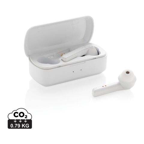 Auriculares Free Flow TWS con caja de carga blanco | sin montaje de publicidad | no disponible | no disponible