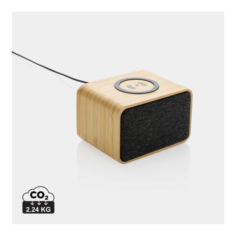 Altavoz inalámbrico RCS Rplastic con FSC® bambú 5W marron | sin montaje de publicidad | no disponible | no disponible