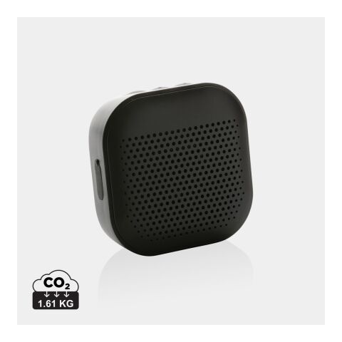 Altavoz Soundbox 3W de plástico reciclado RCS negro | sin montaje de publicidad | no disponible | no disponible