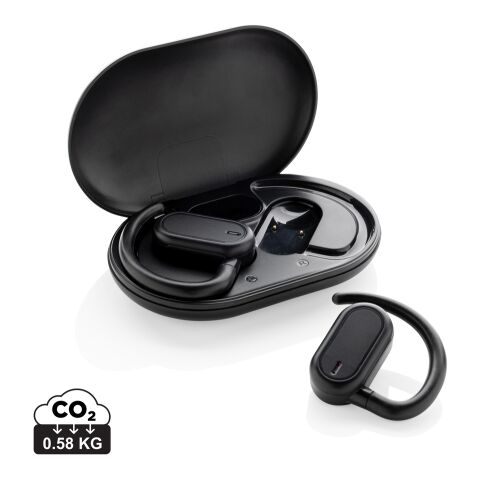 Auriculares TWS de plástico reciclado Fitsound RCS negro | sin montaje de publicidad | no disponible | no disponible