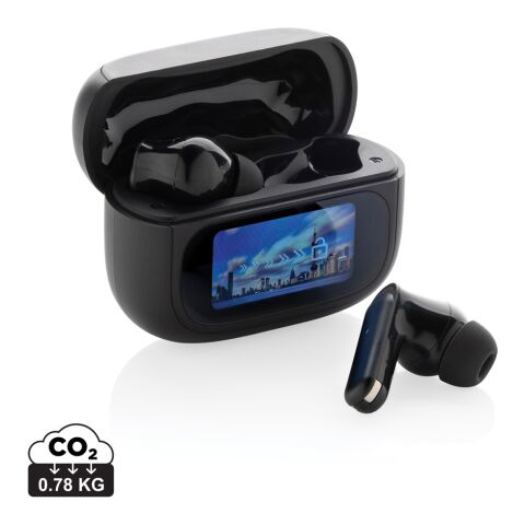 Auriculares Airtune de plástico reciclado RCS negro | sin montaje de publicidad | no disponible | no disponible