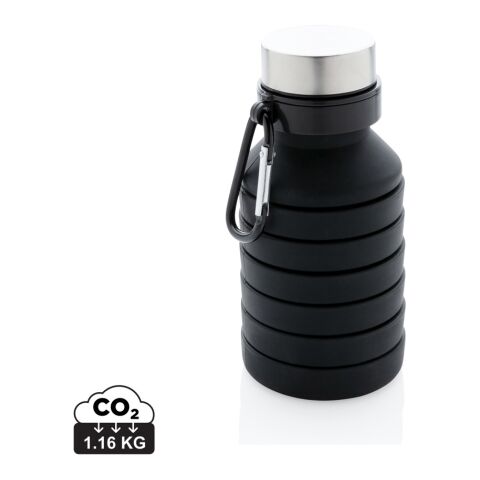 Botella de silicona plegable antigoteo con tapa
