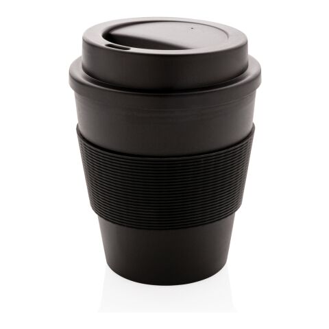Taza de café reutilizable con tapa de rosca 350ml negro | sin montaje de publicidad | no disponible | no disponible
