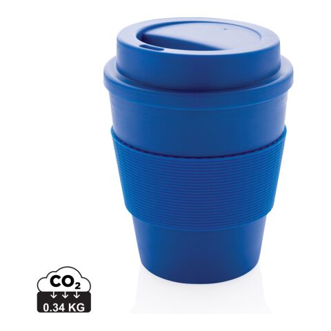 Taza de café reutilizable con tapa de rosca 350ml azul | sin montaje de publicidad | no disponible | no disponible
