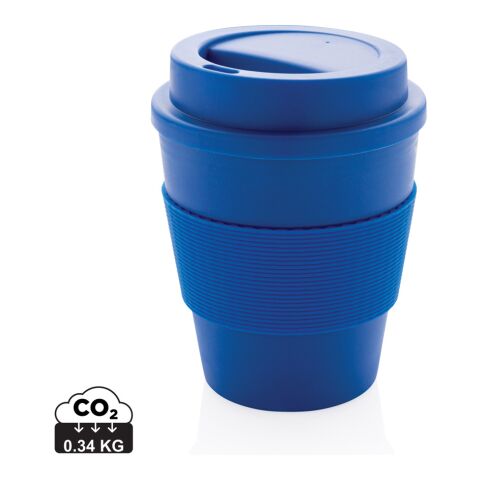 Taza de café reutilizable con tapa de rosca 350ml azul | sin montaje de publicidad | no disponible | no disponible