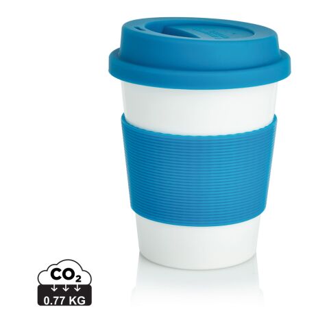 Taza de café PLA azul-blanco | sin montaje de publicidad | no disponible | no disponible