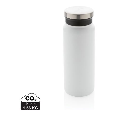 Botella al vacío de acero inoxidable reciclado RCS 600ML blanco | sin montaje de publicidad | no disponible | no disponible