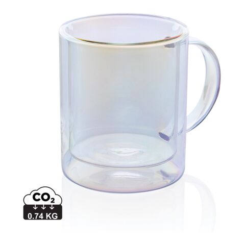 Taza de lujo de vidrio galvanizado de doble pared blanco | sin montaje de publicidad | no disponible | no disponible