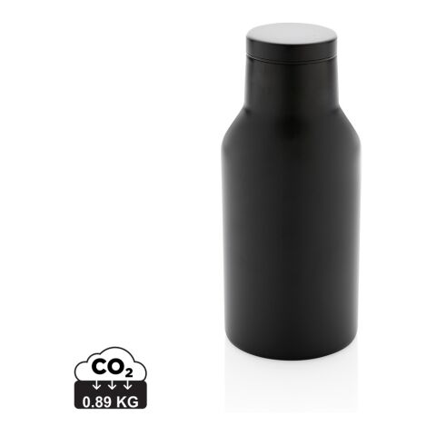 Botella compacta de acero inoxidable reciclado RCS negro | sin montaje de publicidad | no disponible | no disponible