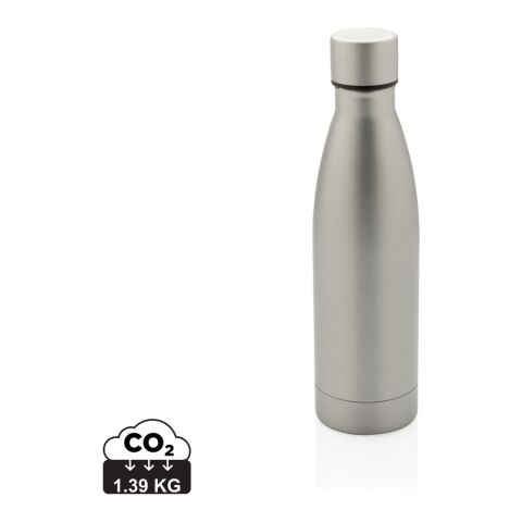 Botella sólida de acero inoxidable reciclado RCS plata | sin montaje de publicidad | no disponible | no disponible | no disponible