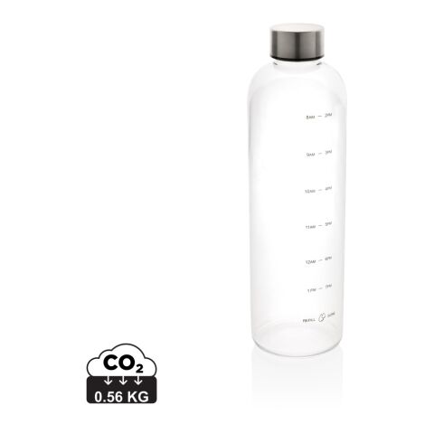 Botella de agua motivacional GRS RPET blanco | sin montaje de publicidad | no disponible | no disponible
