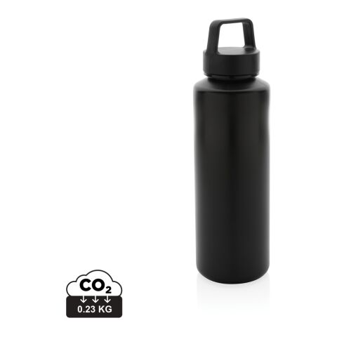 Botella de agua con asa RCS RPP negro | sin montaje de publicidad | no disponible | no disponible
