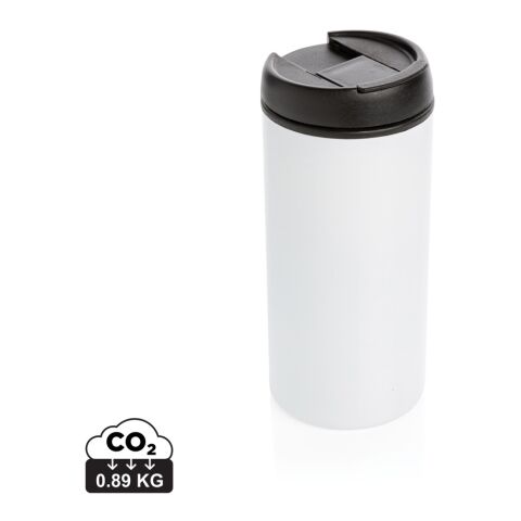 Taza Metro RCS de acero inoxidable reciclado blanco | sin montaje de publicidad | no disponible | no disponible