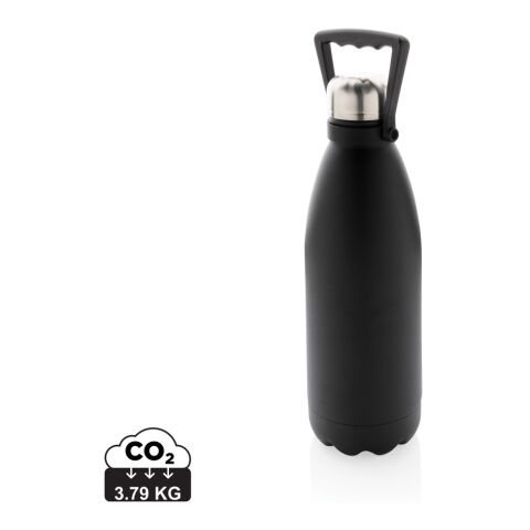 Botella RCS al vacío grande acero inoxidable reciclado 1,5L negro | sin montaje de publicidad | no disponible | no disponible