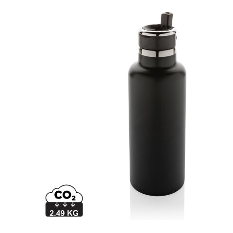 Botella al vacío de acero inoxidable reciclado Hydro RCS negro | sin montaje de publicidad | no disponible | no disponible