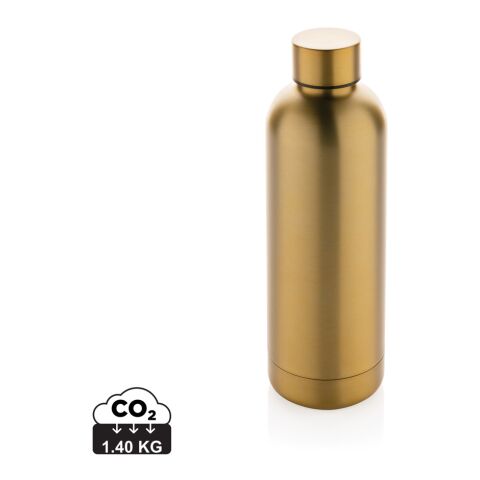 Botella al vacío Impact de acero inoxidable reciclado RCS dorado | sin montaje de publicidad | no disponible | no disponible