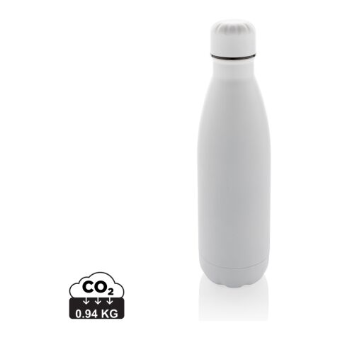 Botella de agua de acero inox. reciclado con certificado RCS blanco | sin montaje de publicidad | no disponible | no disponible