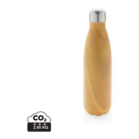 Botella aislada al vacío con estampado de madera amarillo | sin montaje de publicidad | no disponible | no disponible