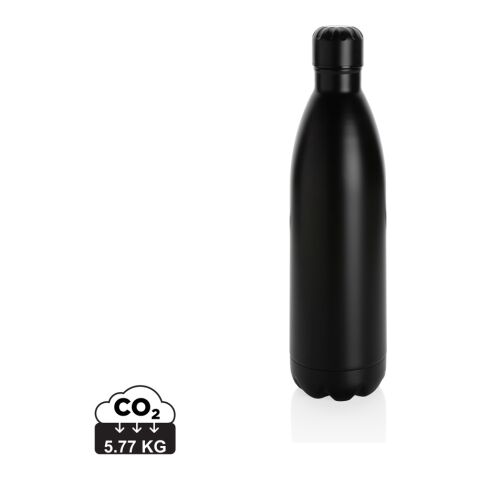 Botella de acero inoxidable al vacío 1L negro | sin montaje de publicidad | no disponible | no disponible