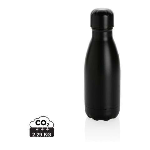 Botella de acero inoxidable al vacío 260ml negro | sin montaje de publicidad | no disponible | no disponible