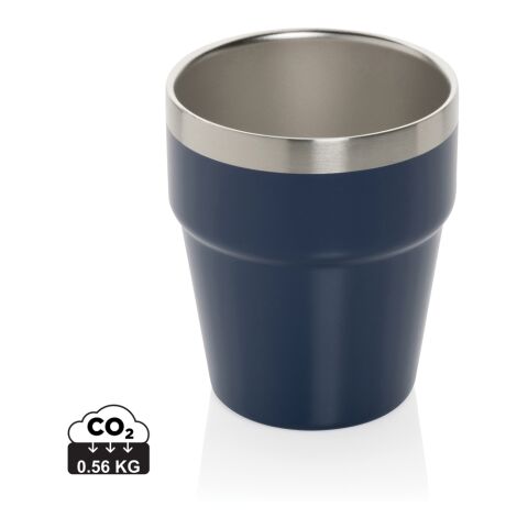 Taza de café Clark RCS doble pared 300 ml azul marino | sin montaje de publicidad | no disponible | no disponible