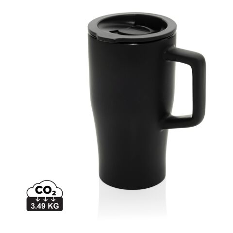 Taza cerámica de lujo 490 ml negro | sin montaje de publicidad | no disponible | no disponible