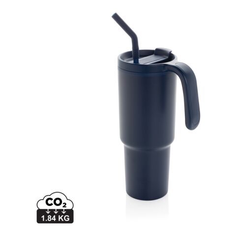 Vaso de acero reciclado certificado Graphic 360 RCS 900ml azul marino | sin montaje de publicidad | no disponible | no disponible