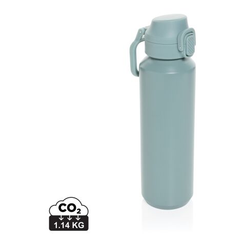 Botella deportiva Via RCS Re-steel con tapa bloqueable 600ML verde | sin montaje de publicidad | no disponible | no disponible