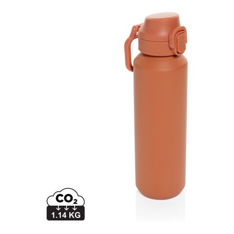 Botella deportiva Via RCS Re-steel con tapa bloqueable 600ML naranja | sin montaje de publicidad | no disponible | no disponible