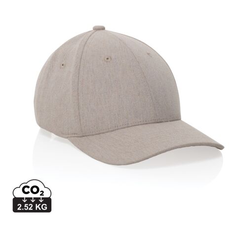 Gorra 6 paneles tejido jaspeado reciclado Milo AWARE™200 gr blanco | sin montaje de publicidad | no disponible | no disponible | no disponible