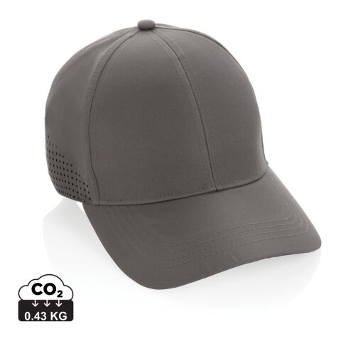 Gorra deportiva Impact AWARE™ RPET de 6 paneles gris | sin montaje de publicidad | no disponible | no disponible | no disponible