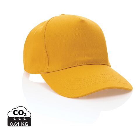 Gorra de algodón reciclado Impact 280gr con trazador AWARE™ amarillo | sin montaje de publicidad | no disponible | no disponible | no disponible