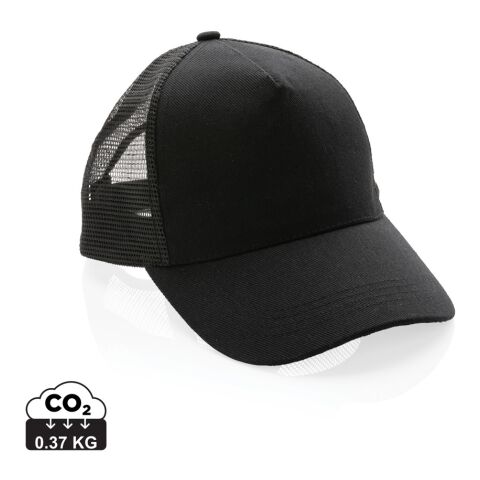 Gorra 5 paneles de algodón cepillado 190 gr Impact AWARE ™ negro | sin montaje de publicidad | no disponible | no disponible | no disponible