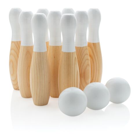 Juego de bolos de madera