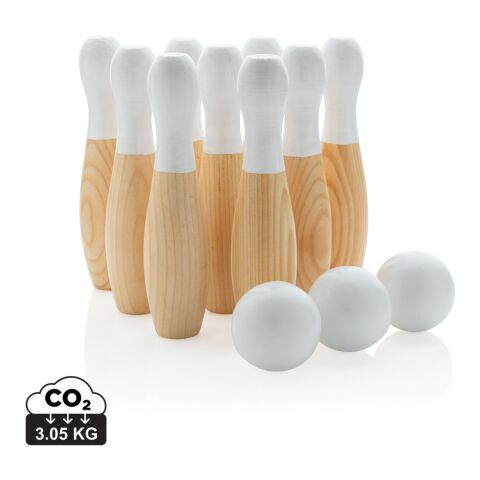 Juego de bolos de madera