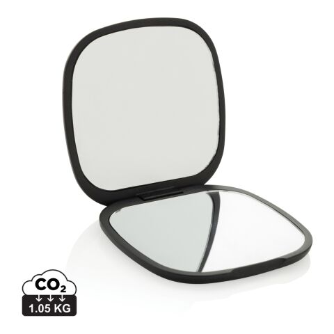 Espejo de maquillaje de plástico reciclado Reflecta RCS negro | sin montaje de publicidad | no disponible | no disponible