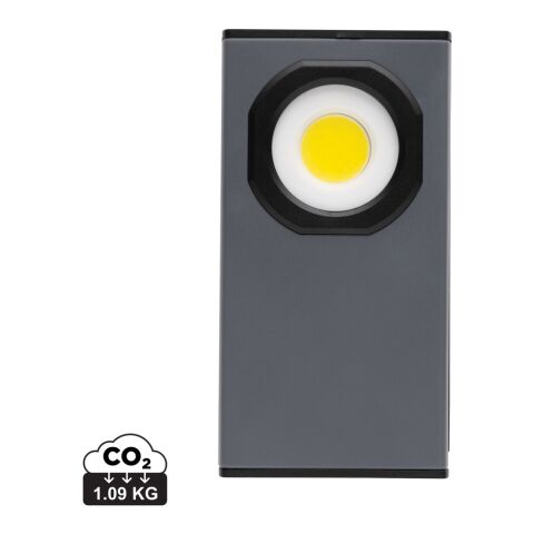 Luz de trabajo de bolsillo USB de plástico reciclado Gear X gris-negro | sin montaje de publicidad | no disponible | no disponible