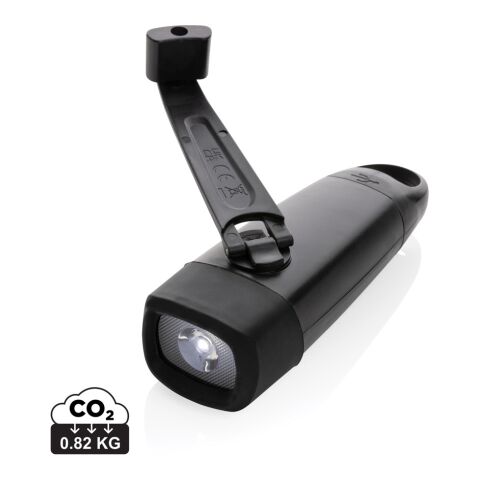 Linterna Lightwave RCS de plástico recargable por USB negro | sin montaje de publicidad | no disponible | no disponible