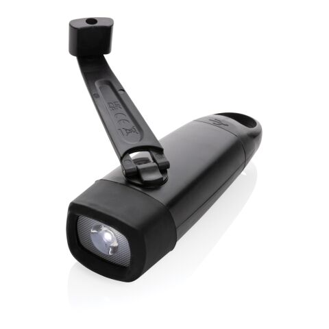 Linterna Lightwave RCS de plástico recargable por USB negro | sin montaje de publicidad | no disponible | no disponible