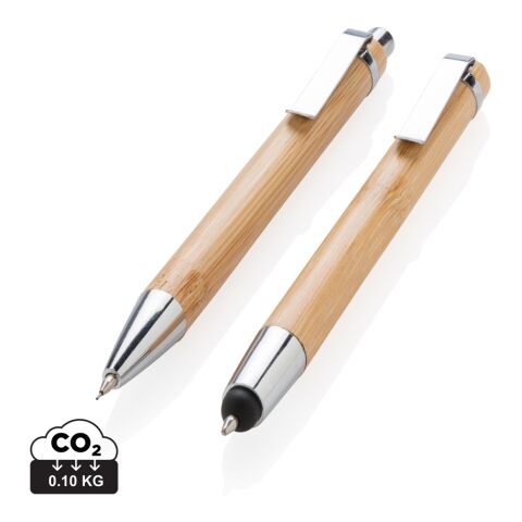 Set bolígrafos bambú marrón | sin montaje de publicidad | no disponible | no disponible | no disponible