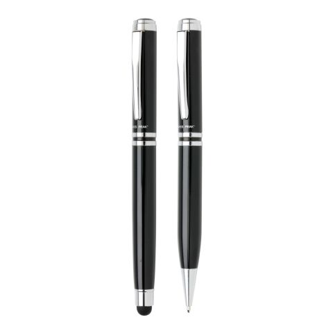 Set de bolígrafos ejecutivo Swiss Peak negro-plata | sin montaje de publicidad | no disponible | no disponible | no disponible