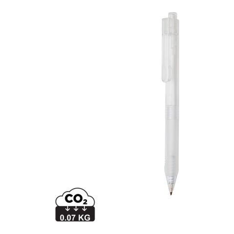 Bolígrafo mate X9 con empuñadura de silicona blanco | sin montaje de publicidad | no disponible | no disponible